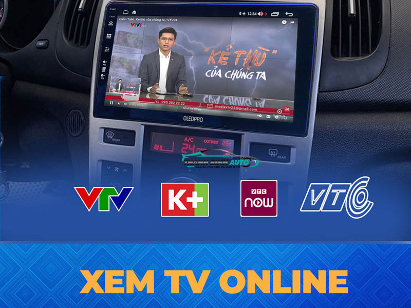 Thư giãn giải trí với màn hình Android OledPro X4 lắp tại Thanh Bình Auto
