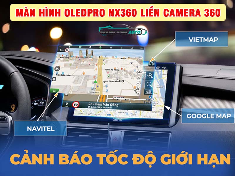 Màn hình OledPro NX360 tích hợp 3 loại phần mềm bản đồ thông dụng