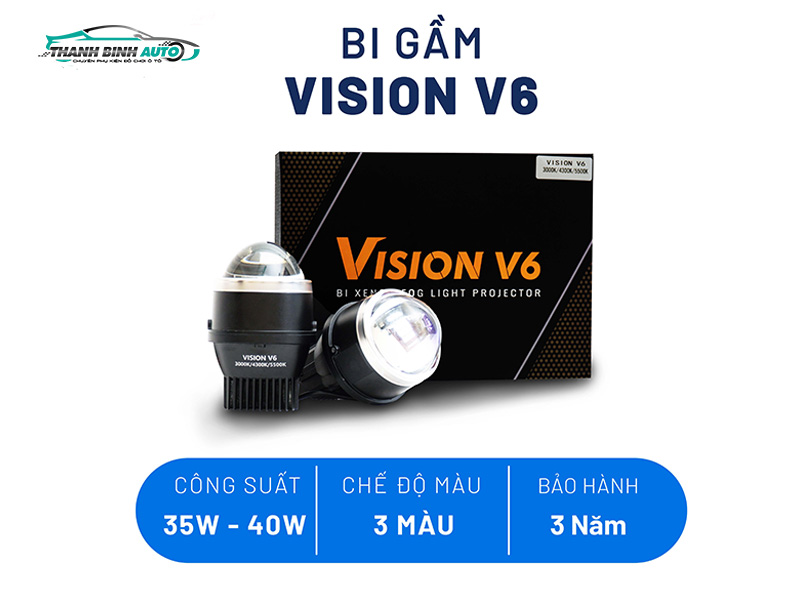 Bi led gầm Vision V6 3 chế độ màu giúp tăng ánh sáng cho xe
