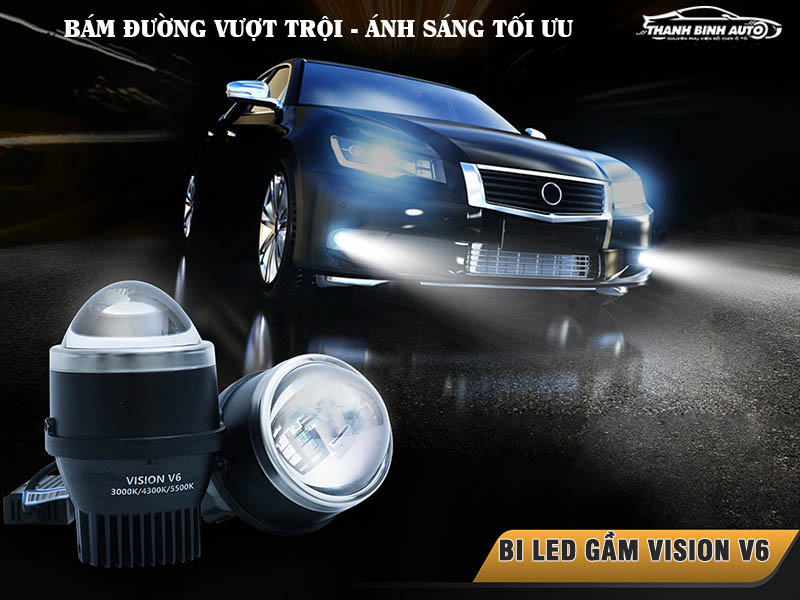 Bi led gầm Vision V6 3 chế độ cho ánh sáng dày đặc, cường độ cao