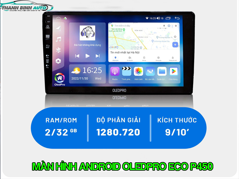 Màn hình Android OledPro Eco P450 cấu hình mạnh mẽ