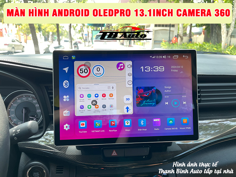 Hình ảnh màn hình Android OledPro 13.1inch camera 360 lắp tận nơi
