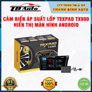 Cảm biến áp suất lốp TexPad TX900 hiển thị màn hình Android Thanh Bình Auto