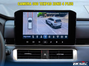 Camera 360 TexPad Zone 4 Carplay được lắp bằng giắc cắm zin hoàn toàn